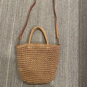 Hat Attack Crossbody Raffia Bag  NWT